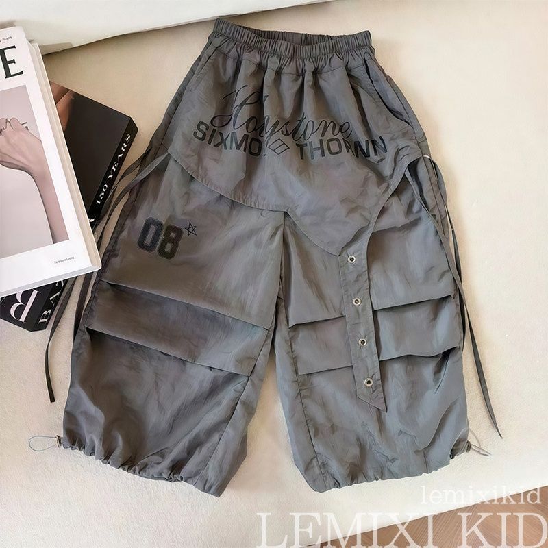 Mädchen Tanktop Mit Cargohose Im Street-dance-stil Für Den Sommer_voghion.com