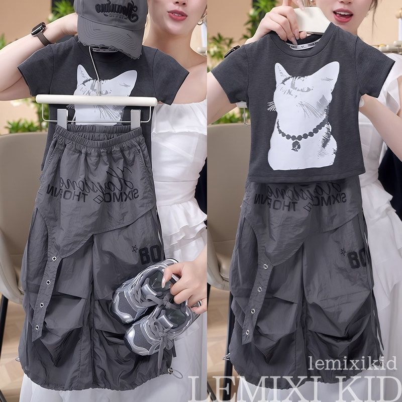 Mädchen Tanktop Mit Cargohose Im Street-dance-stil Für Den Sommer_voghion.com