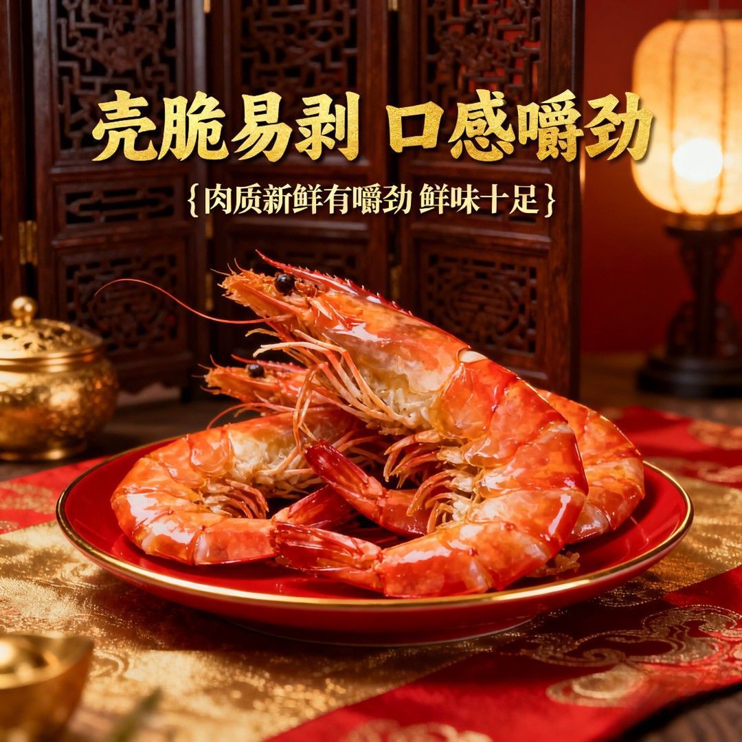 海陵岛特产烤虾干即食大号虾干虾海风干虾即食晒干碳烤非特级烤虾