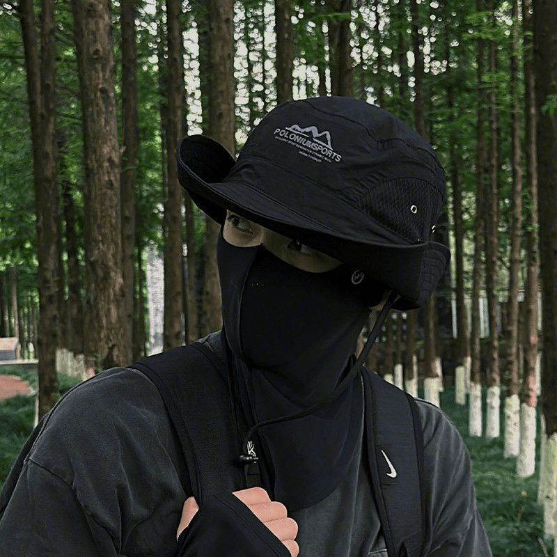 Sombrero de sol estilo montaña para hombre y mujer, adecuado para senderismo, montañismo, acampada, pesca y actividades al aire libre. Protección UV._voghion.com