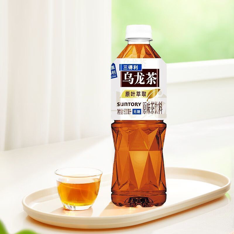 三得利无糖乌龙茶茶饮料500ml*15瓶2箱原味茶饮品0卡0糖0脂健身 图片 3