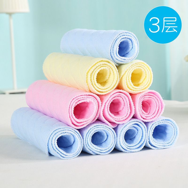 阳光菊母婴用品彩色三层生态棉尿布宝宝尿片吸水透气尿片