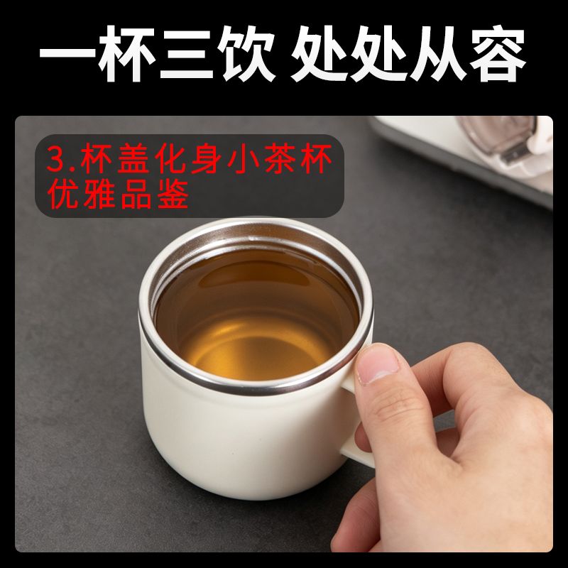保尔大容量保温杯304不锈钢便携双饮带吸管水杯子运动户外水壶 图 5