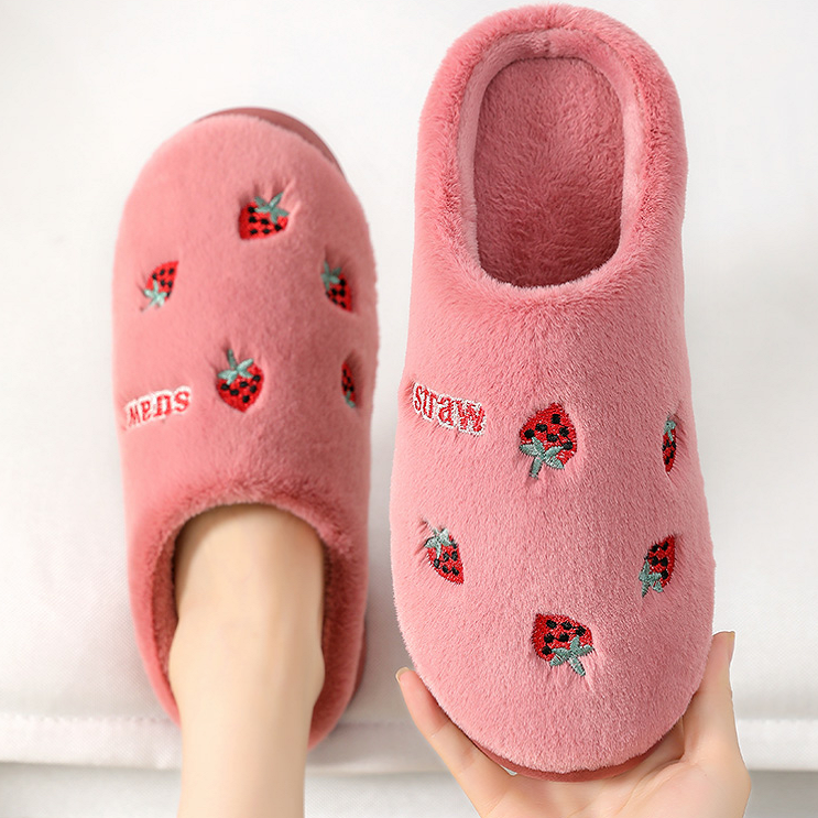Cotton slippers women's winter home couple shoes Plush antiskid soft bottom moonshoe parent child warm wool slippers for men