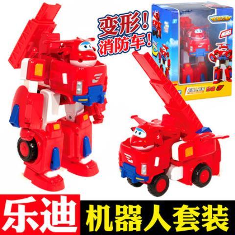 奥迪双钻超级飞侠乐迪多多小艾变形机器人玩具消防救援工具车警车