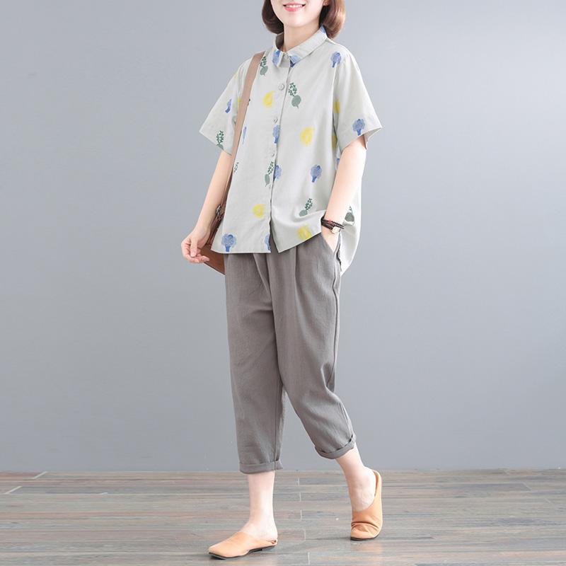 大碼夏裝短袖t恤套裝女2023新款女裝休閒復古兩件套七分褲女夏季