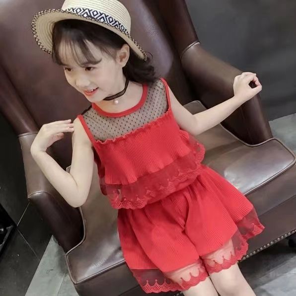 女童夏装套装2023新款时尚韩版中大童洋气短袖两件套儿童夏季时髦