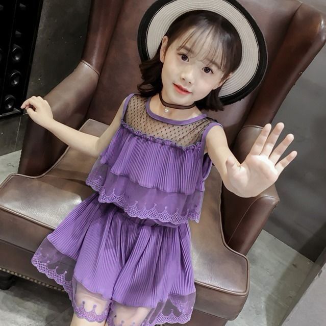 女童夏装套装2023新款时尚韩版中大童洋气短袖两件套儿童夏季时髦