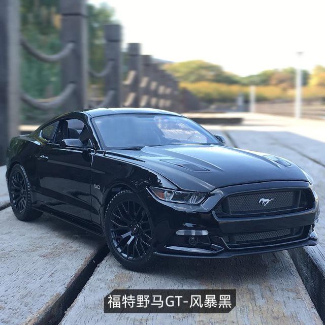 野马车模1:18福特野马模型gt跑车警车汽车模型合金仿真收藏礼物男
