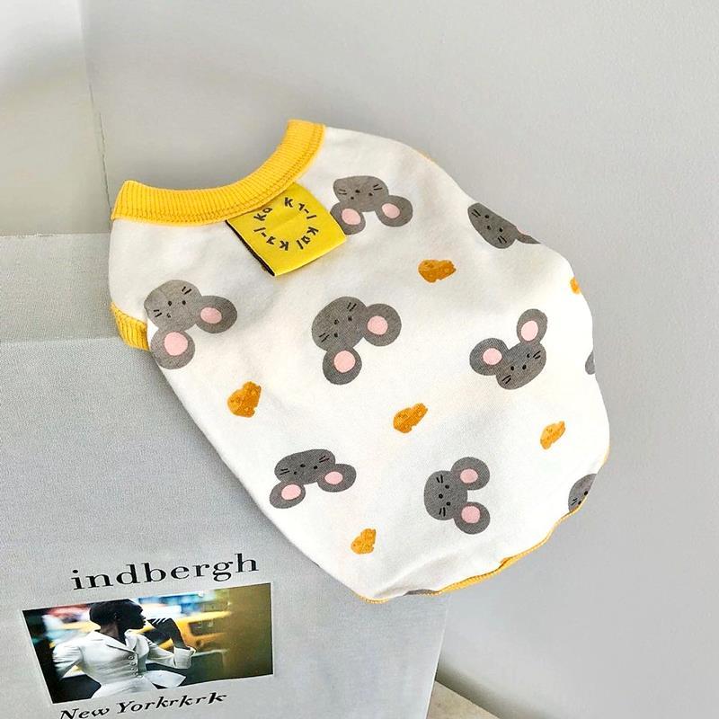 Dog Tank Top Teddy Bears Cat Pomeranian Schnauzer VIP Small Dog Pet Clothing Summer Thin Spring