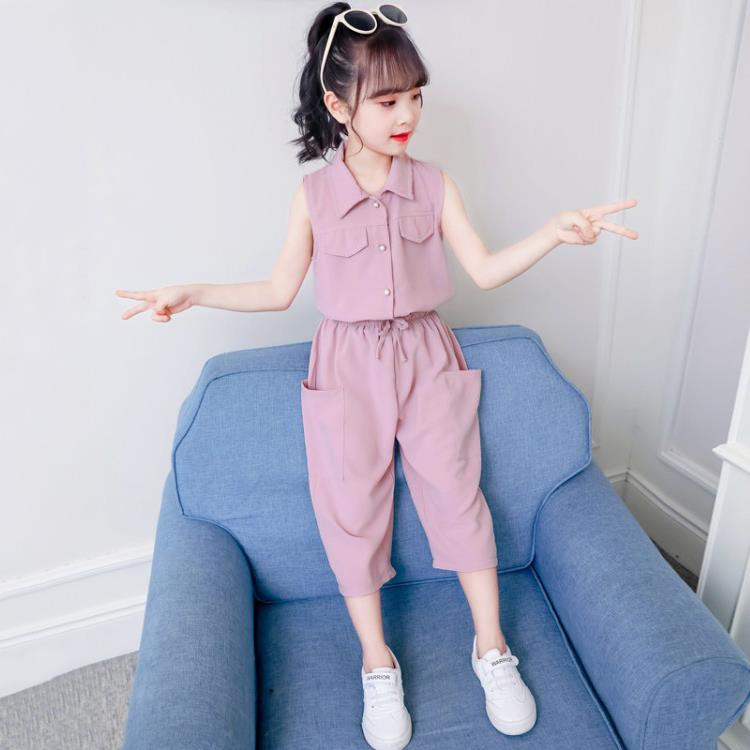 女童夏裝套裝2023新款洋氣網紅夏天兒童裝大童13歲11夏季女孩衣服
