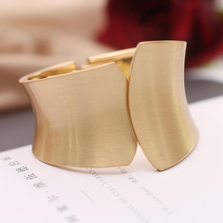 韓版個性手鍊女 歐美風復古個性金屬手環誇張開口寬手鐲女手飾品