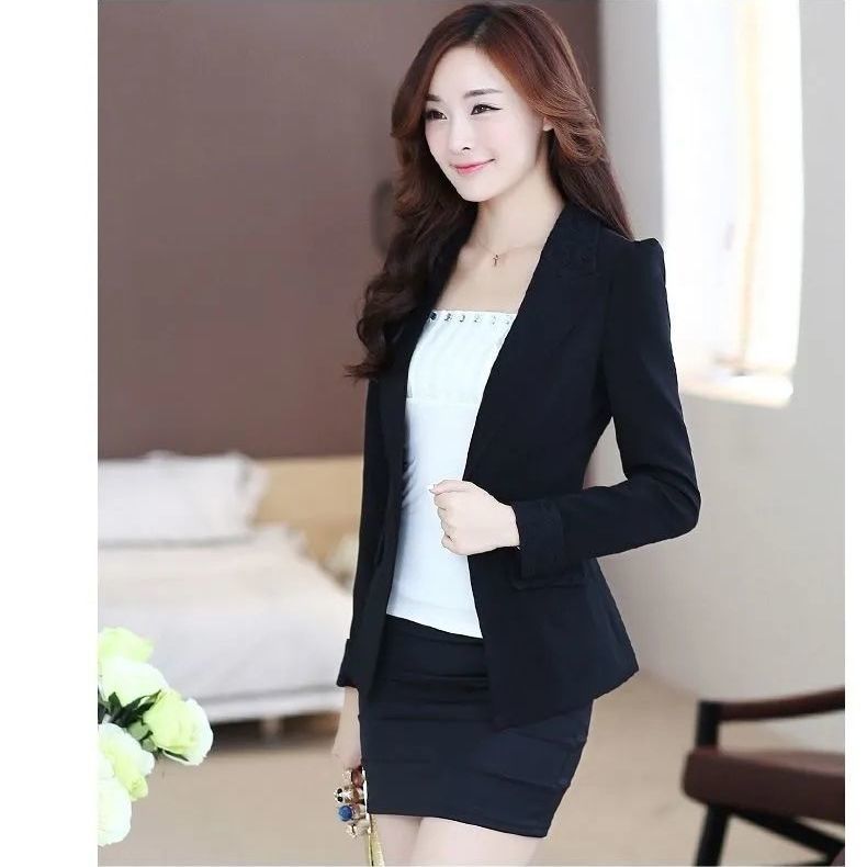 Lace stitching small suit 2020 spring and autumn new slim slim jacket long-sleeved small suit trendy women's jacket
