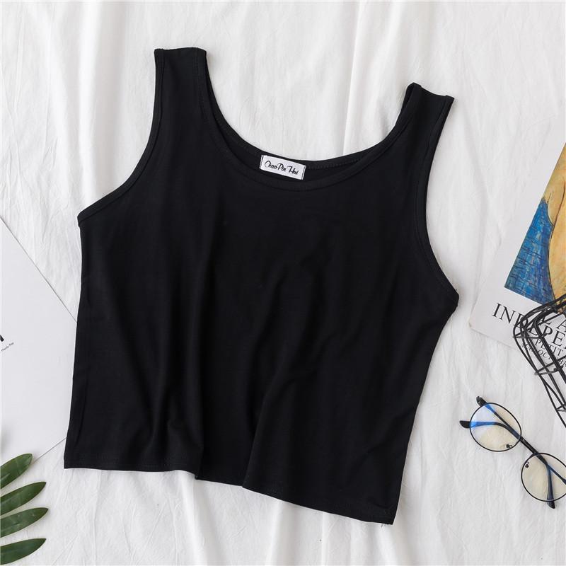 300 catties extra large size short vest female Xia Xuanya style loose navel high waist top yoga sports vest