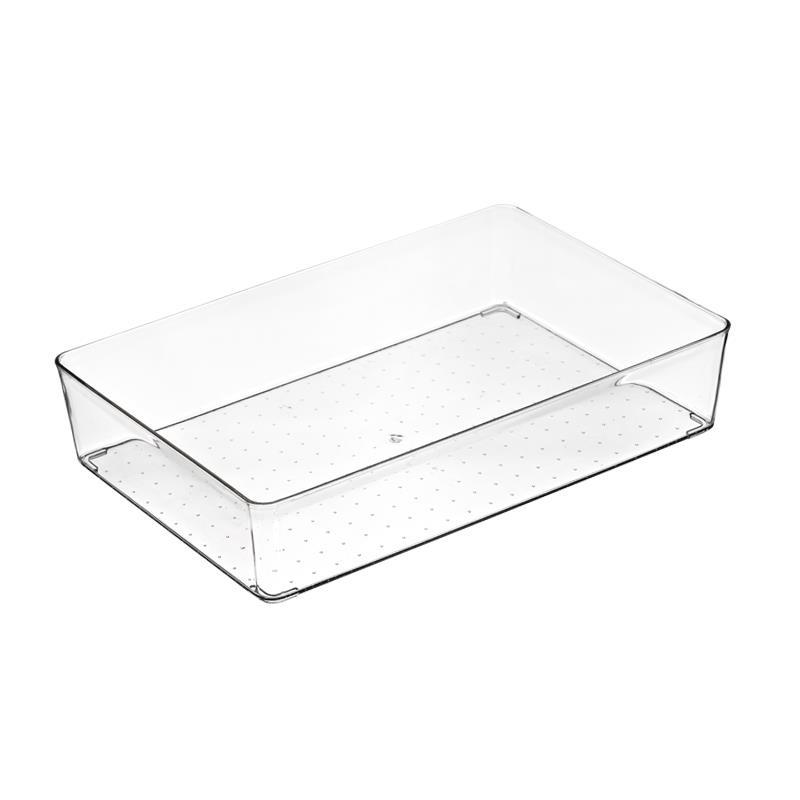 透明抽屉内收纳盒分隔式分类整理盒隔板厨房餐具橱柜内置分格加厚