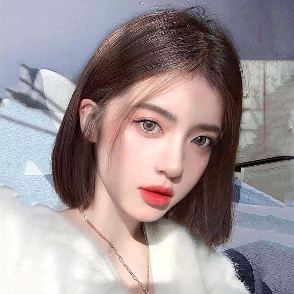 网红假发女bobo头短发中分无刘海气质修脸短直发减龄