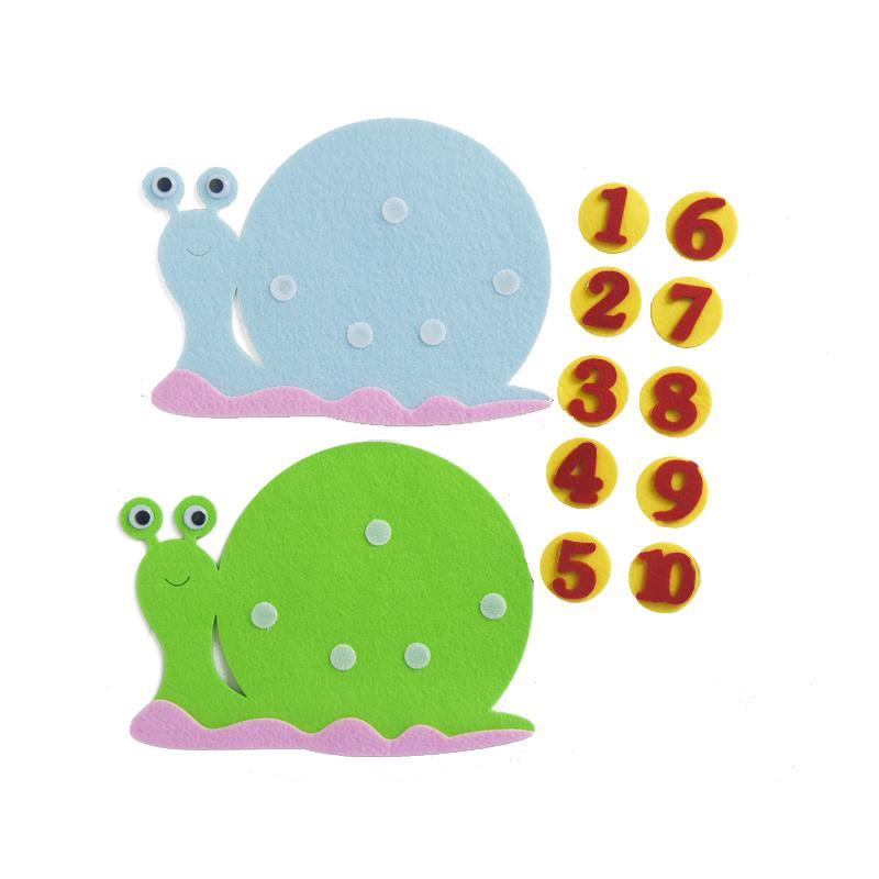 早教不织布数字点数数学认知教具手工diy动手动脑创意益智游戏