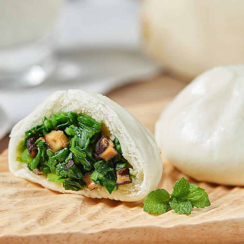 (冲量1000件)安井香菇素菜包速食加热即食家庭装早餐菜馒头包子