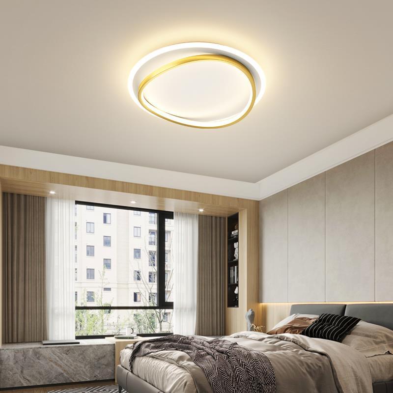 卧室吸顶灯现代简约led客厅灯创意个性圆形北欧轻奢大气房间灯具