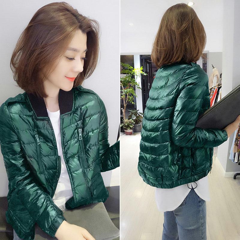 欧洲站羽绒服女2021新款冬装欧货潮时尚短款小个子亮色白鸭绒外套