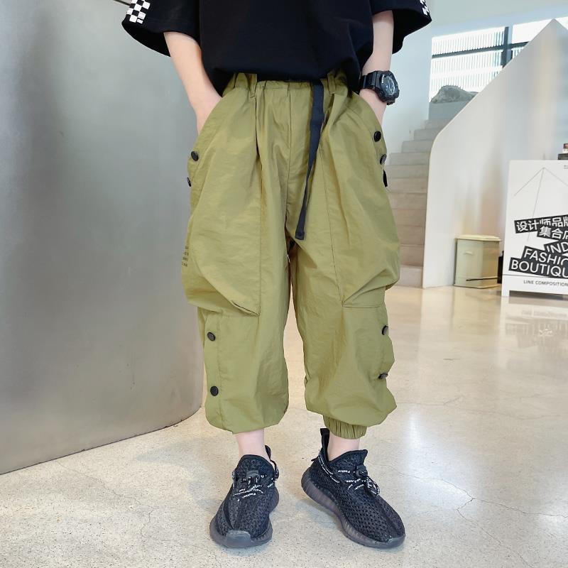 Boys' anti mosquito pants  summer clothes new middle and large children's quick drying Pants Boys' casual pants foreign children's work pants