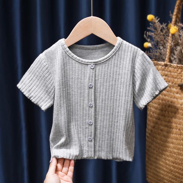 儿童短袖T恤女童韩版洋气上衣宝宝透气百搭夏装薄款2021夏季新款