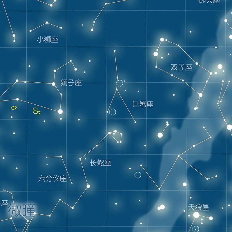星空图图中超宙星座文版装饰画地图油画布海报墙画挂画图【3月14日发