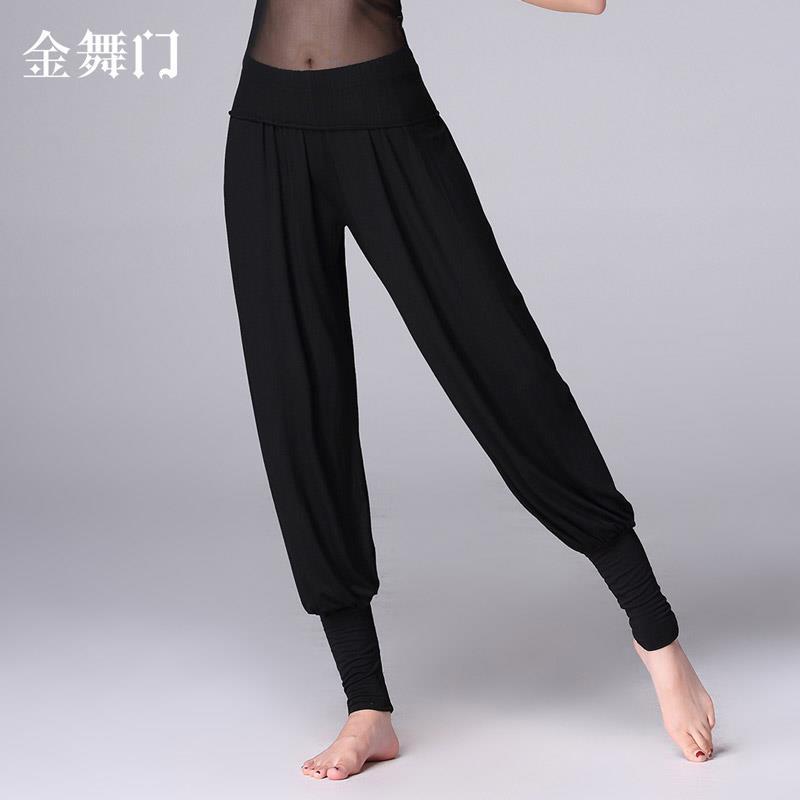 时尚肚皮舞裤高腰松灯笼裤女宽松显瘦大码房舞蹈瑜珈服裤子