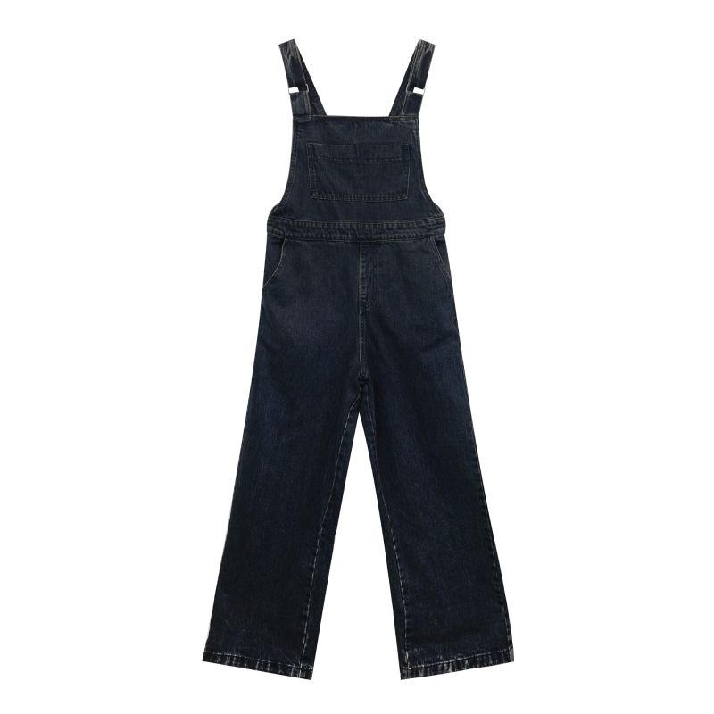 Blue suspenders denim trousers women's summer thin section 2021 new loose all-match small one-piece trousers fashion [dispatched on February 8]