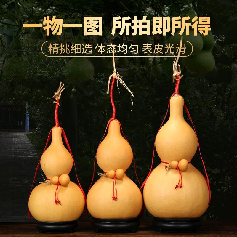 天然大葫芦挂件一物一图葫芦摆件饰品家居鎮宅带龙头客厅卧室摆件
