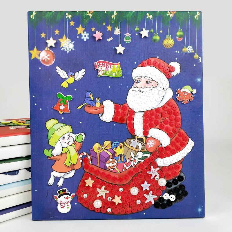 christmas gift children handmade puzzle creative button toy