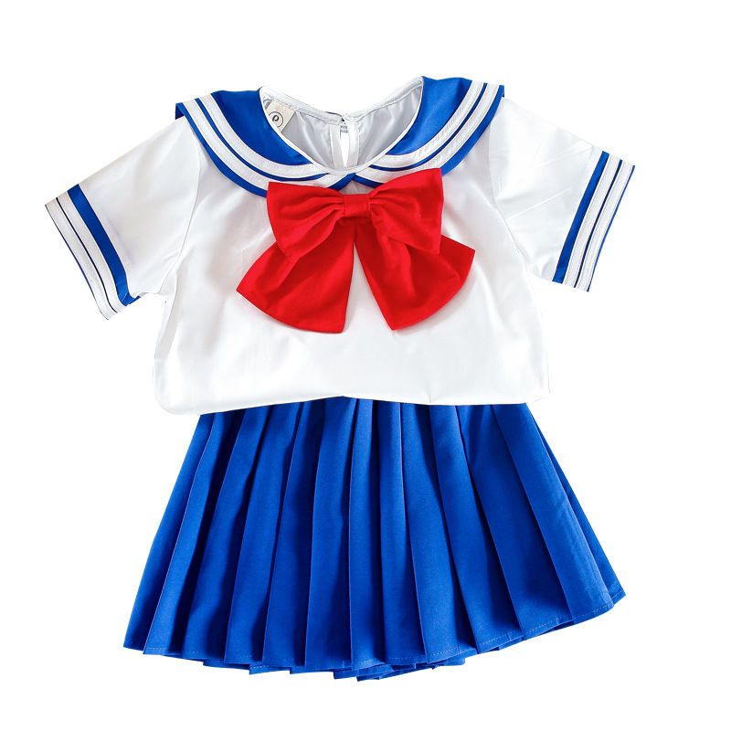 女童美少女战士衣服儿童套装两件套水手服学院风洋气女宝宝夏款
