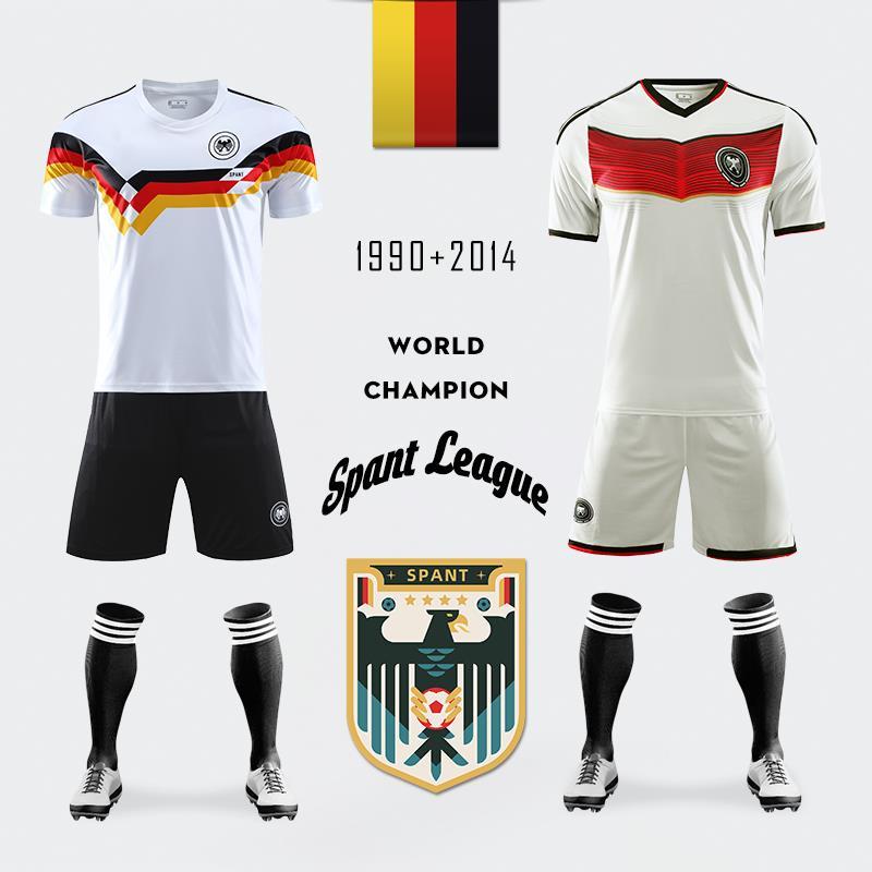 德国国家队复古足球服套装男儿童球衣定制比赛训练队服罗伊斯印字