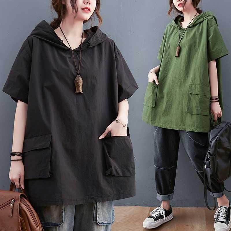 200 catties large size women's clothing new 2023 hot style hooded sweater women's summer clothing women's t-shirt tops women's summer all-match temperament