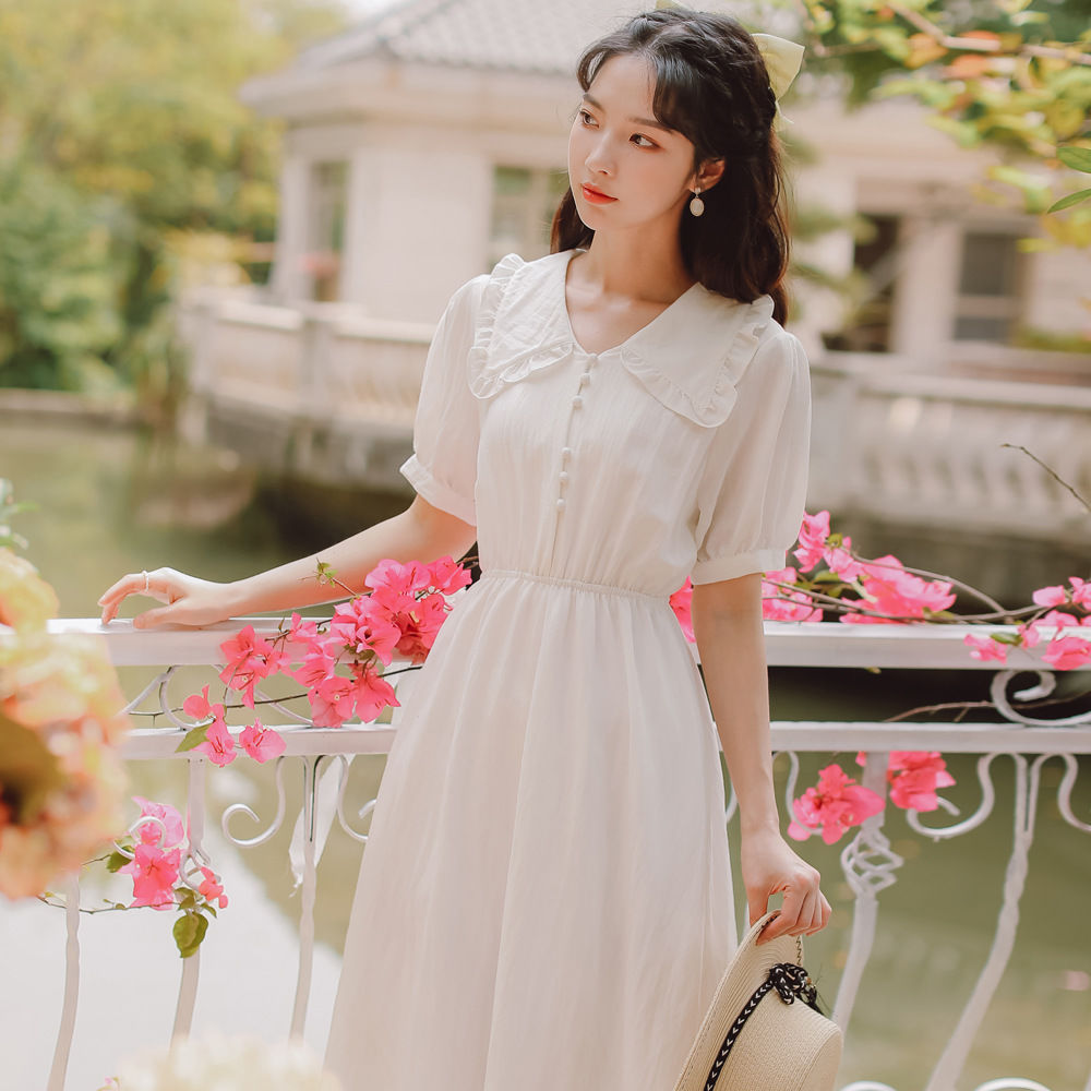 文艺淑女连衣裙女