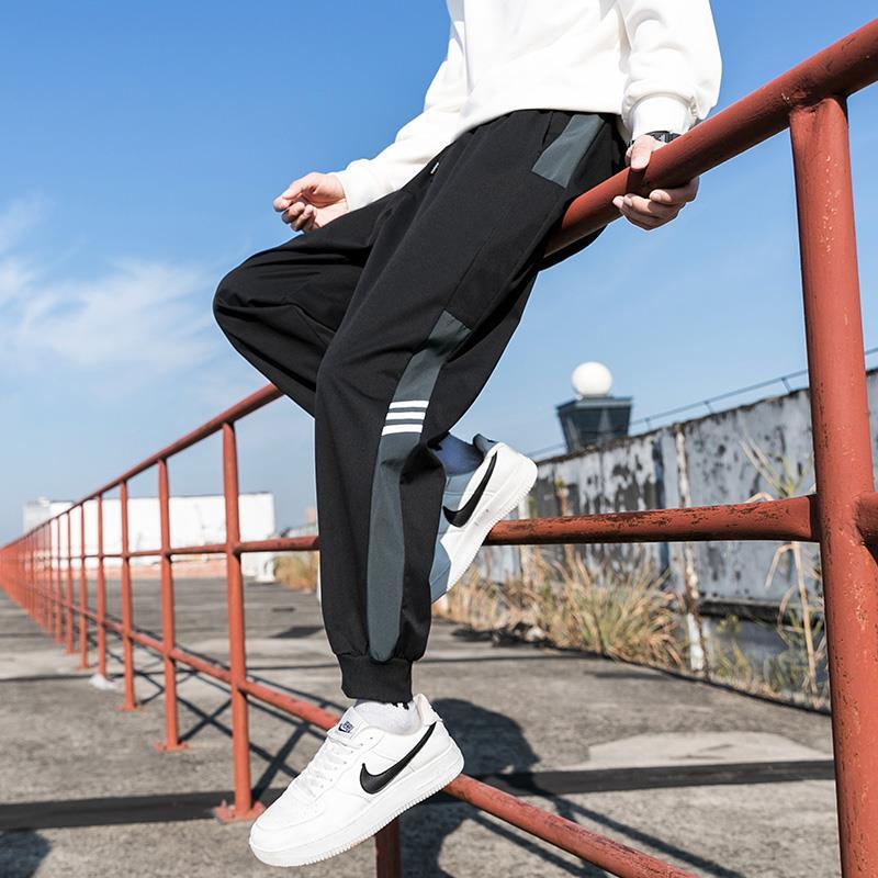 Spring, summer and autumn thin pants for men, loose and versatile, men's sports casual pants, men's nine-point pants, men's trendy and slimming