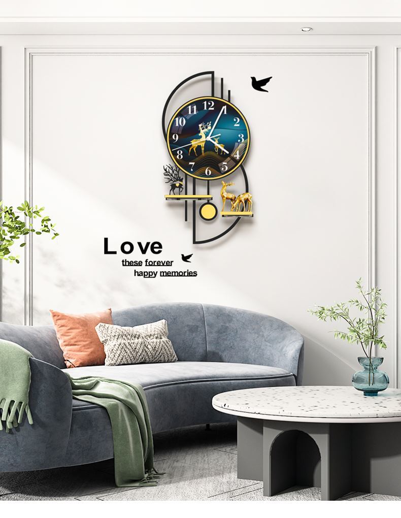 美世达创意钟表挂钟客厅现代简约餐厅轻奢装饰钟家用时尚挂墙钟表