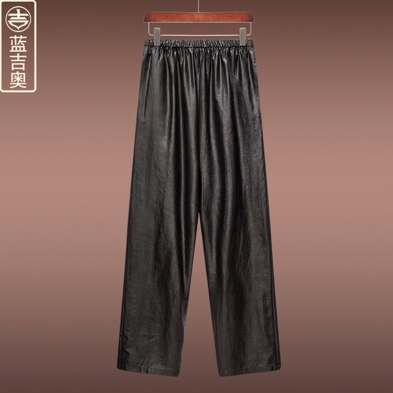 男士香云纱裤子夏季薄款真丝桑蚕丝莨绸运动休闲裤中国风男裤夏裤