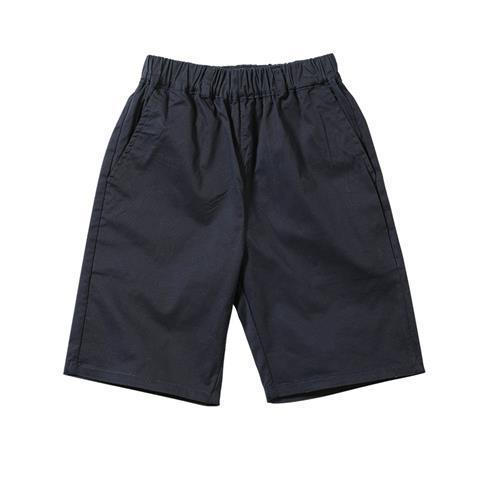 Children's pure cotton summer thin shorts boys' khaki school pants girls' dark blue five-point pants students' navy blue and black pants