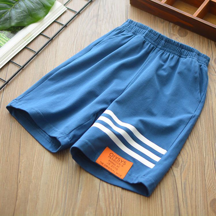 Thin and soft cotton boy's sports shorts summer children's clothing pure cotton casual five-point pants for big children loose pants