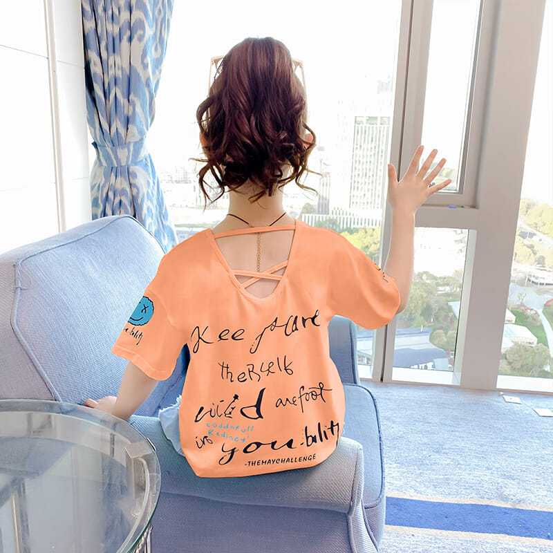 Girls' short sleeve T-shirt  new children's foreign style net red summer dress top big children's Dress Girls' summer half sleeve fashion t