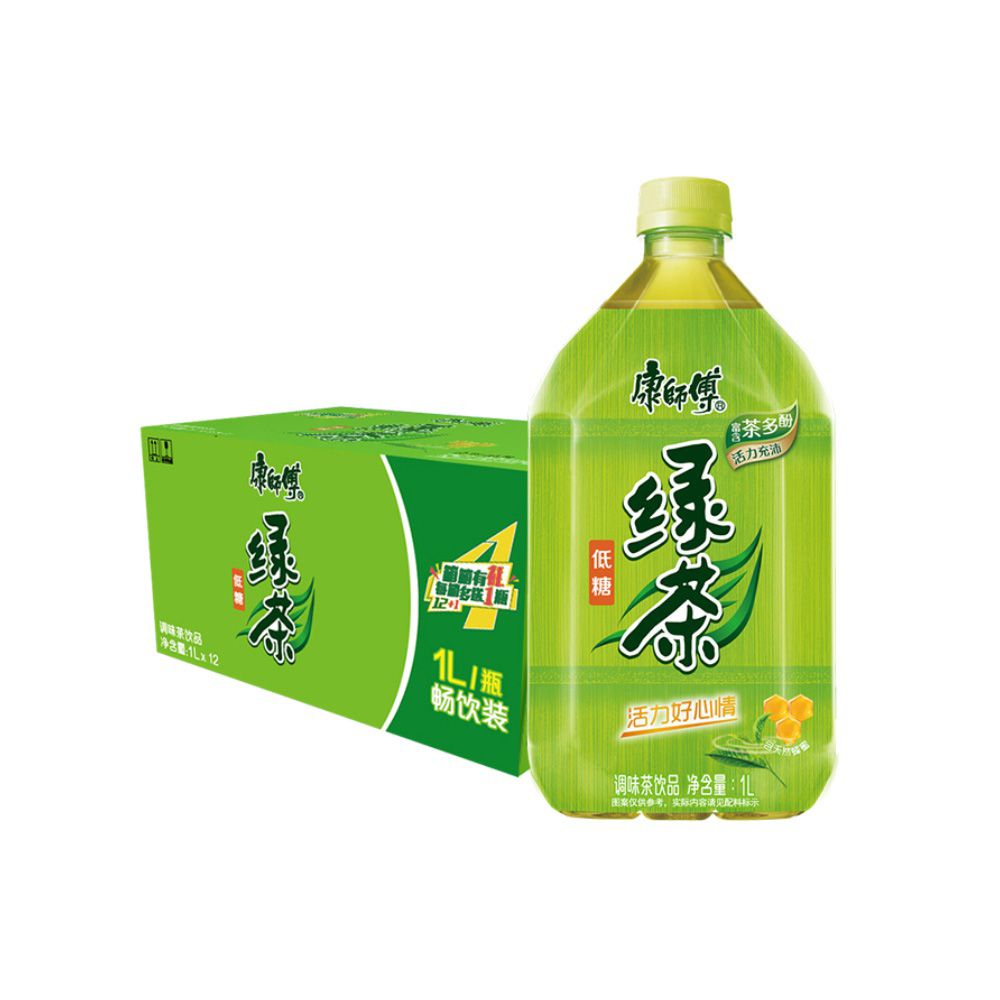 康师傅绿茶1l一箱蜂蜜茉莉味茶饮料夏天劲凉爽口风味饮品畅饮装