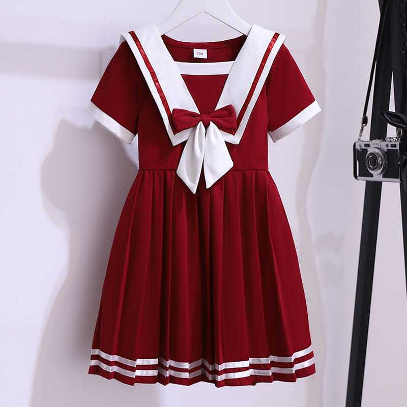 女童夏裝連衣裙jk制服夏季洋氣兒童裙子夏網紅新款童裝公主裙大童