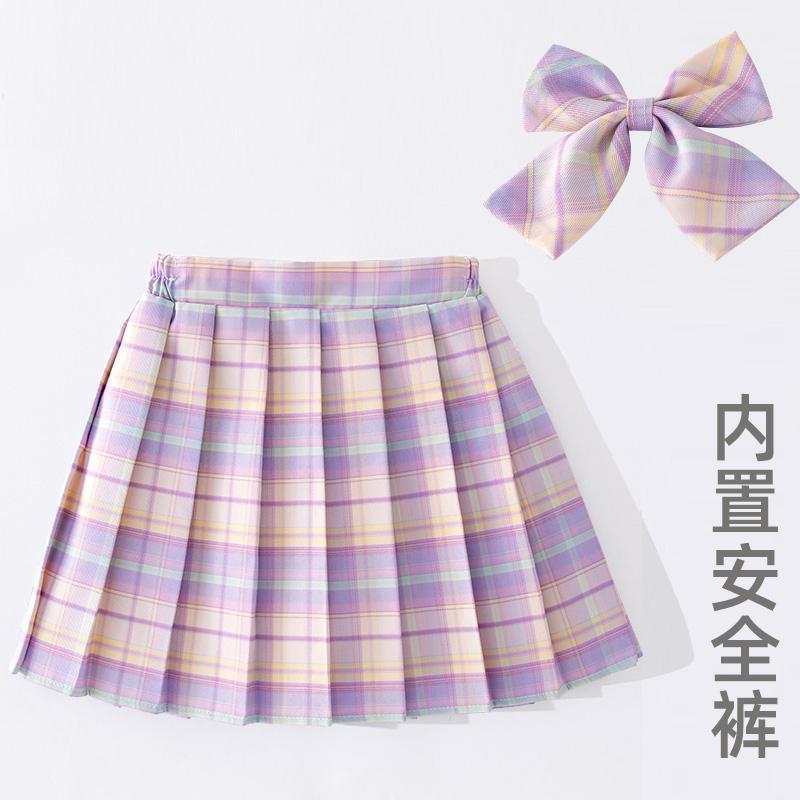 Girls jk uniform skirt summer pleated skirt children's class uniform primary school uniform girl gk summer skirt college style