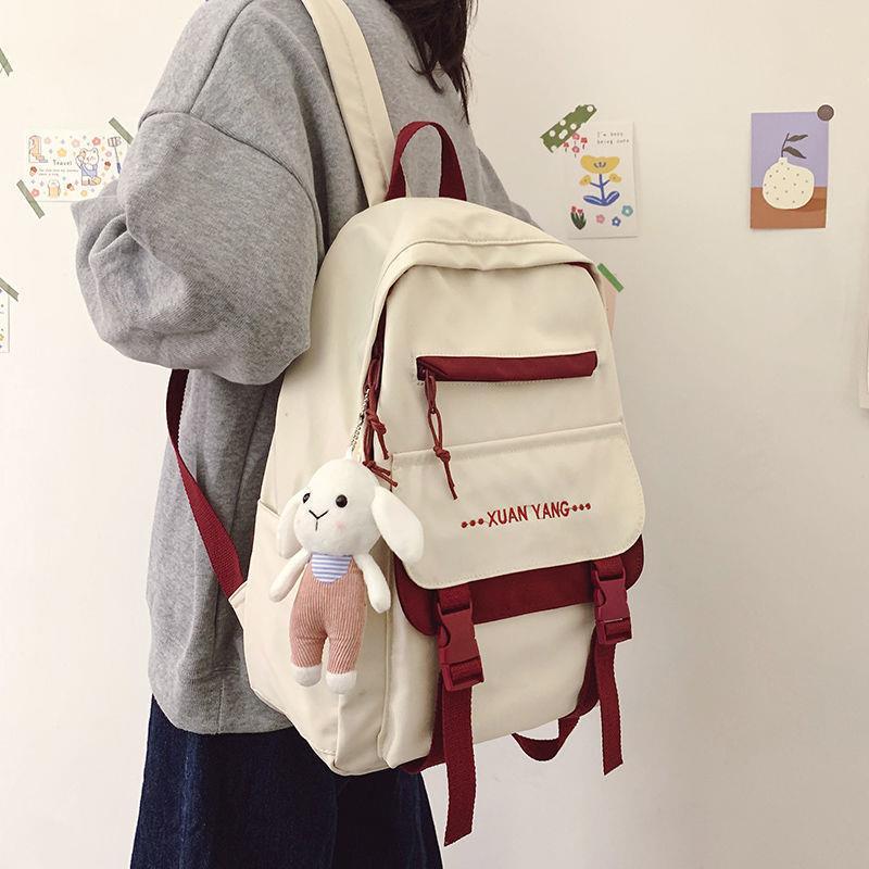 書包女ins雙肩包初高中學生韓版2021新款校園森系大容量耐用背包