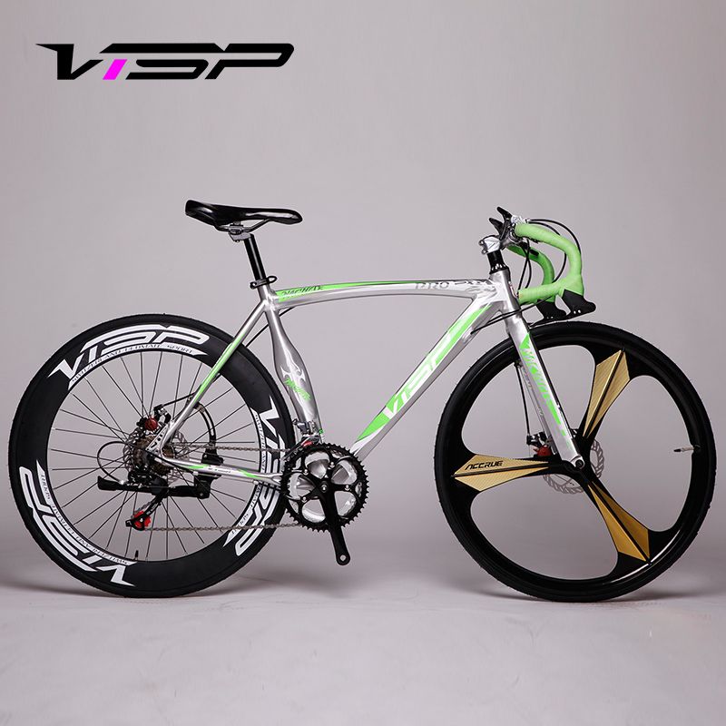 visp 公路车 弯刀公路自行车700c公路赛 双碟刹变速公路赛车