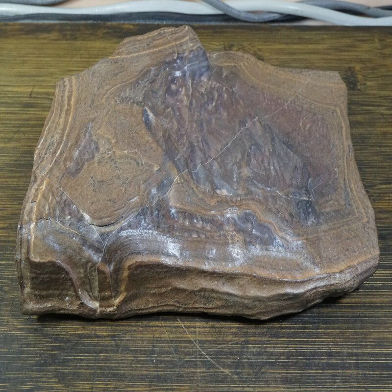包邮736号 新疆哈密地表回纹火山岩 古铜石 底板
