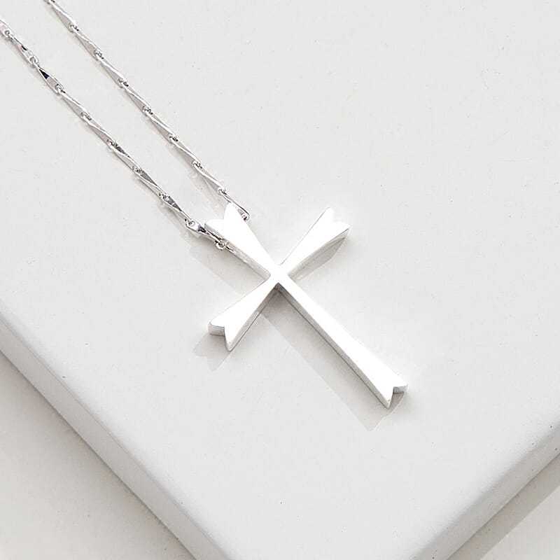十尚美地盼望 925银十字架女生项链简约圣诞母亲节礼物吊坠首饰品