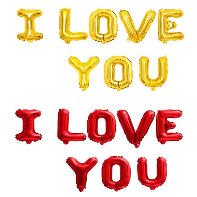 情人节气球惊喜告表白求婚浪漫七夕ilovetou1314英文字母铝膜气球