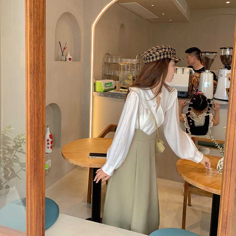 2021 New Temperament Suit French Retro Top Women + Temperament Suspender Skirt Early Autumn Two-piece Fashion Suit